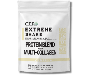 Vanilla EXTREME SHAKE w/Sensoril® Ashwagandha PROTEIN & MULTI-COLLAGEN (15 servings, 2 scoops per serving)